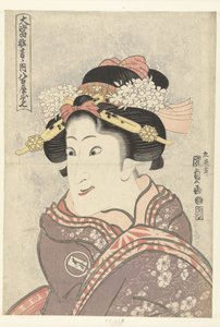 Iwai Hanshiro V como Yaoya Oshichi Yaoya Oshichi (título sobre objeto) De obras de teatro de gran éxito (título de la serie) Oatari kyogen no uchi (título de la serie sobre el objeto) de Utagawa Kunisada (I)