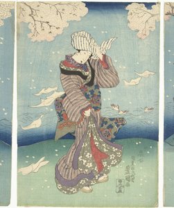Día tormentoso en el río Sumida Ocho vistas de Edo (título de la serie)