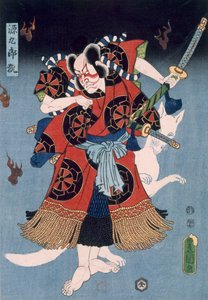 Bando Kamezo como Yokawa Kakuhan en una escena de Sembonzakura
