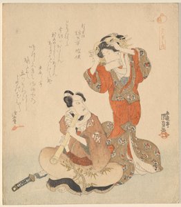 Hombre y mujer, de la serie Los Cinco Caballeros Dandis de Utagawa Kunisada