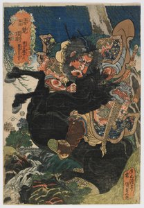 Cuentos Militares de Han y Chu: Xiang Yu, período Edo, c.1830 de Utagawa Kunisada