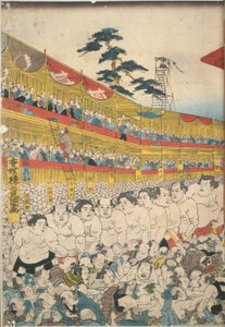 Imágenes del Gran Festival de Sumo de Utagawa Kunisada
