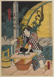 Escena de una obra de Kabuki de Utagawa Kunisada