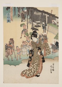 Vista de Fujieda (Fujieda no zu) de Utagawa Kunisada