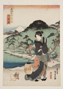 Vista de Hiratsuka (Hiratsuka zu) de Utagawa Kunisada