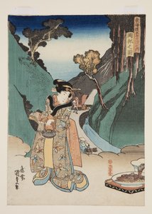 Vista de Okabe (Okabe no zu) de Utagawa Kunisada