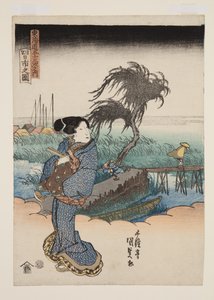 Vista de Yokkaichi de Utagawa Kunisada