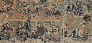 La demostración de Kagamiyama de Utagawa Kunisada III