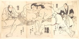 Lucha de Sumo, siglo XIX de Utagawa Kuniteru