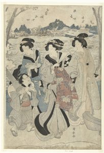 Paseo por la Sumida de Utagawa Kuniyasu