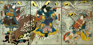 Bandō Shiuka como la Princesa Morokoshi de Utagawa Kuniyoshi