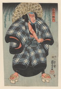 Daroku no Daraku cerca de ramas de sauce de Utagawa Kuniyoshi