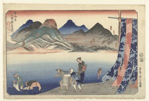 Narumi a Chiriyu Varios lugares famosos a lo largo del Tokaido a la vez (título de la serie) Tokaido gojusan eki goshuku meisho (título de la serie sobre el objeto) de Utagawa Kuniyoshi