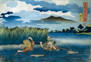 Imagen del río Miyato de Utagawa Kuniyoshi