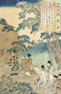 Poema de Kanke (Sugawara no Michizane) de Utagawa Kuniyoshi