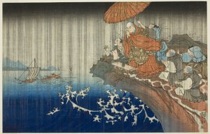 Rezando para que llueva en Ryozengasaki en Kamakura, 1271 (Bun