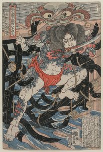 Rori Hakucho Chojun (from the series 108 Heroes of the Novel Shui Hu Chuan) de Utagawa Kuniyoshi
