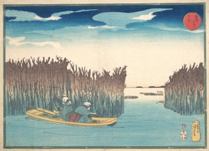 Recolectores de algas en Omori de Utagawa Kuniyoshi