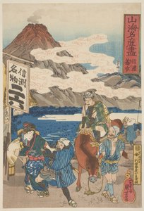 Shinano: Soba, c.1833 (xilografía, tinta y color sobre papel) de Utagawa Kuniyoshi