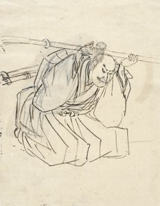 Boceto de Shinano Sakon Tomoyuki de Utagawa Kuniyoshi