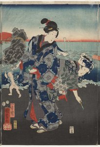 Amanecer en la Bahía de Futami de Utagawa Kuniyoshi