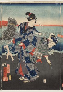 Amanecer en la Bahía de Futami de Utagawa Kuniyoshi