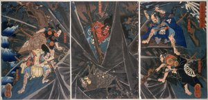 La Araña de la Tierra asesinada por los retenedores del héroe Raiko (944-1021), (
