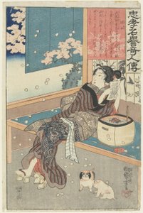 La mujer de la casa Kaji, 1843-1847 de Utagawa Kuniyoshi