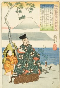 El poeta Yamabe no Akahito de Utagawa Kuniyoshi