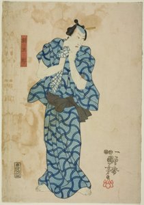 El actor Ichikawa Danjuro VIII como Tsunagoro de Utagawa Kuniyoshi