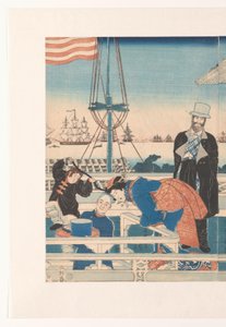 Casa comercial estadounidense en Yokohama de Utagawa Sadahide