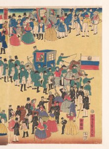 Procesión de personas de las Cinco Tierras de Utagawa Sadahide