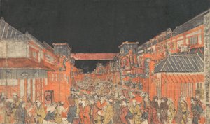 Sakaicho Fukiyacho Kaomise Yoshibai no Zu, ca. 1780