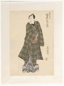 Kameya Chûbei con kimono a cuadros de Utagawa Toyokuni (I)