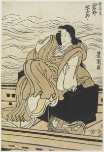 El actor Iwai Hanshiro como la mujer Seigen, 1804-1825 de Utagawa Toyokuni