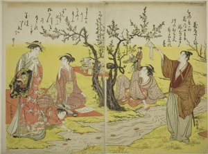 Fiesta en un arroyo sinuoso (Kyokusui no en) de Utagawa Toyokuni I