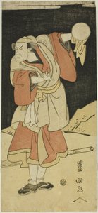 Actor en una escena de un drama de Utagawa Toyokuni I
