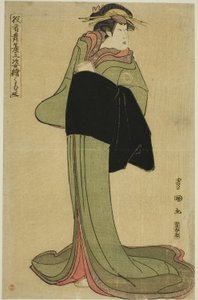 Hamamuraya: Segawa Kikunojo III como la cortesana Koman, de la serie "Retratos de actores en el escenario (Yakusha butai no sugata-e)"