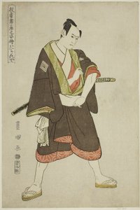 Tachibanaya: Ichikawa Yaozo III como Shimobe Hatsuhei, de la serie "Retratos de actores en el escenario (Yakusha butai no sugata-e)"