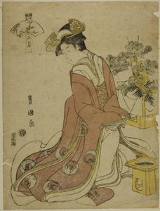 El primer mes (Sho gatsu), de la serie "Doce meses de moda (Furyu junikagetsu)" de Utagawa Toyokuni I