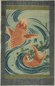 La carpa roja de Utagawa Toyokuni I