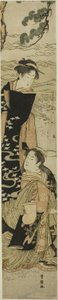 Las hermanas Matsukaze y Murasame en las orillas de Suma de Utagawa Toyokuni I