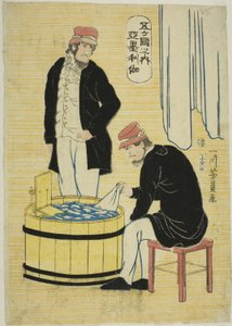 Entre las Cinco Naciones: Americanos (Gokakoku no uchi, Amerikajin) de Utagawa Yoshikazu