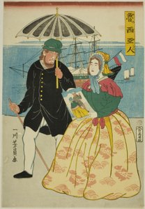 Rusos (Oroshiajin) de Utagawa Yoshikazu