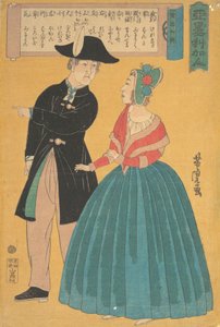 Pareja americana de Utagawa Yoshitora