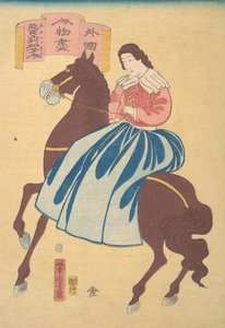 Amazona americana, 1er mes, 1861 de Utagawa Yoshitora