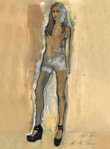 Mujer desnuda expresiva de Ute Rathmann