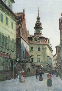 El Ayuntamiento Judío, Praga, ilustración de 