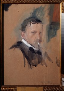 Auto retrato. Obra de Valentin Alexandrovich Serov (1865-1911), acuarela y gouache sobre papel