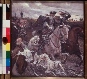 El paseo del zar Pedro II (1715-1730) y la princesa heredera Elisabeth (Elisabeth Christine de Brunswick Wolfenbuttel